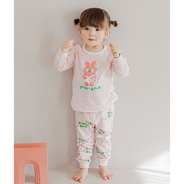 Korean Kids Jacquard Pajamas Set-Daisy duck – Bebeang Baby