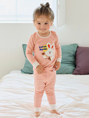 Korean Kids Jacquard Pajamas Set-Daisy duck – Bebeang Baby