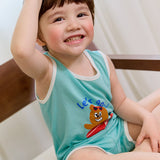 Kids Summer Seeveless Shirt Cotton Cool Mesh Pajamas Set - Joy Bear