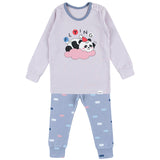 Single Spandex Brushed Fabric pajamas set-Flying Panda