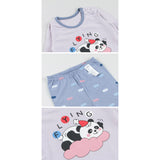 Single Spandex Brushed Fabric pajamas set-Flying Panda