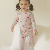 Spandex Brushed Fabric Pajamas Set-Lovely Bunny