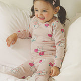 Spandex Brushed Fabric Pajamas Set-Lovely Bunny