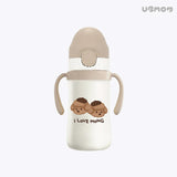 UBMOM Stainless Steel Choco Mong One-Touch Straw Cup 220ml