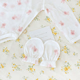 BABY & I Summer Soft Newborn Gift Set (Kimono Bodysuit+Baby Gloves+Swaddle)