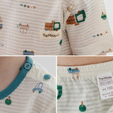 Kids Summer Short Shirt Cotton Cool Mesh Pajamas Set - Cars