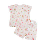 Kids Summer Short Shirt Cotton Cool Mesh Pajamas Set - Lana Rabbit