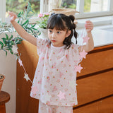 Kids Summer Short Shirt Cotton Cool Mesh Pajamas Set - Lana Rabbit