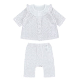 Kids Summer Short Shirt Cotton Cool Mesh Pajamas Set - Mini Cherry