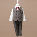 Korean Wyman Suit Set (Vest+Shirt+Pants)