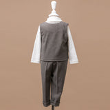 Korean Wyman Suit Set (Vest+Shirt+Pants)