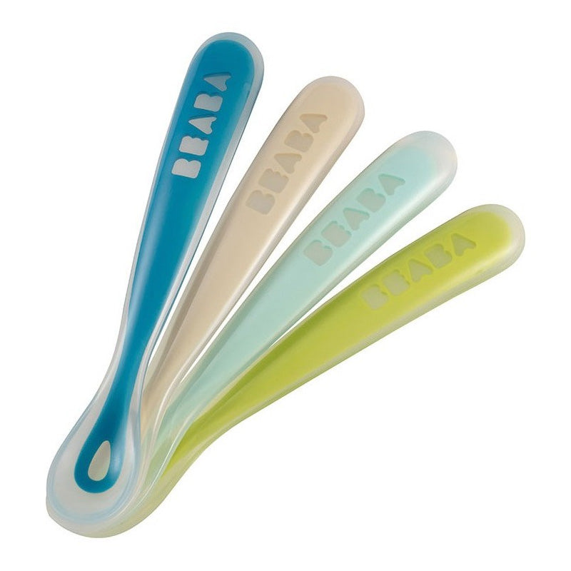 Beaba First Stage Silicone Baby Spoons Set of 4 – Bebeang Baby