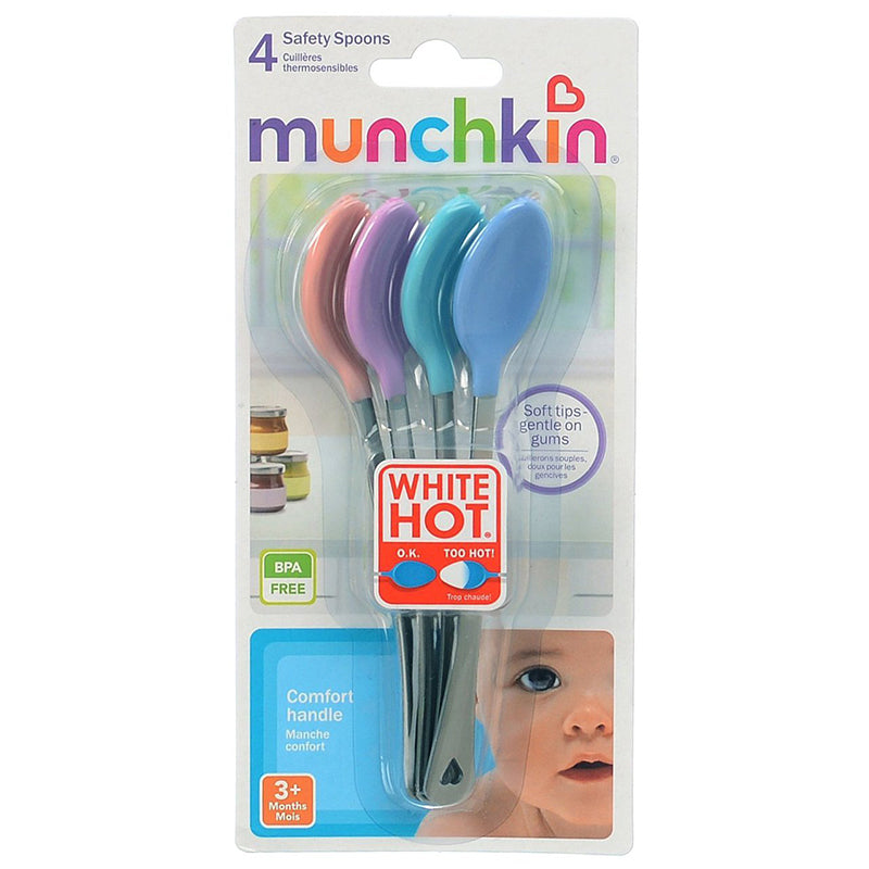Munchkin, Dining, Munchkins Soft Temperature Sensible Metal Baby Spoons  Set Of 4