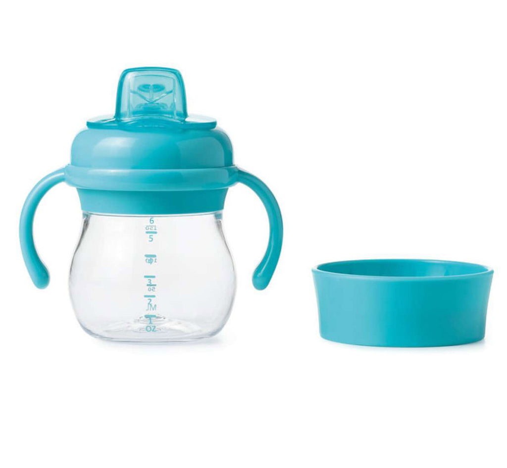The OXO Tot Transitions Straw Cup with Handles has an almond